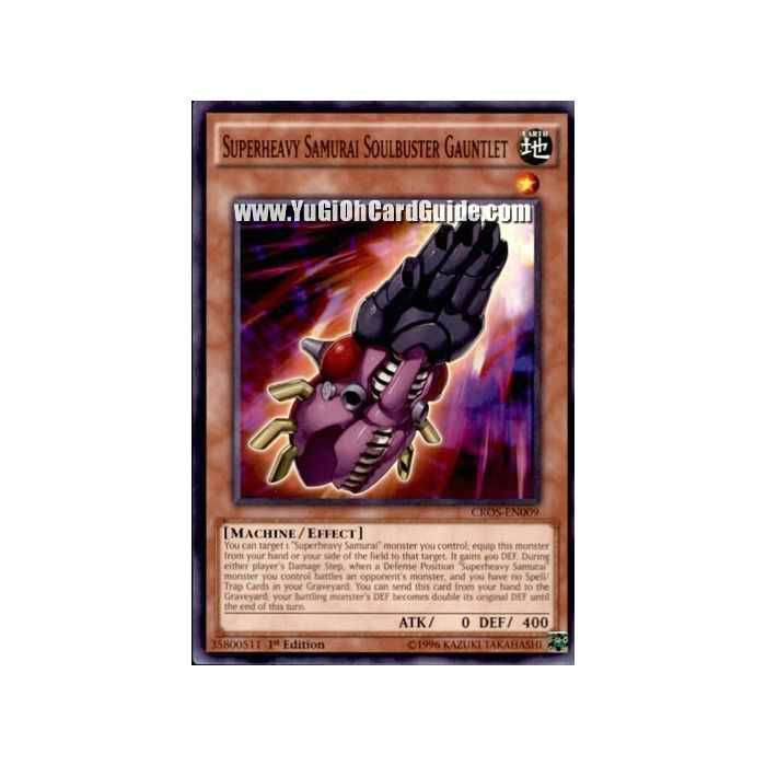 Superheavy Samurai Soulbuster Gauntlet (Common) – Crossed Souls | Carta YUGIOH en México