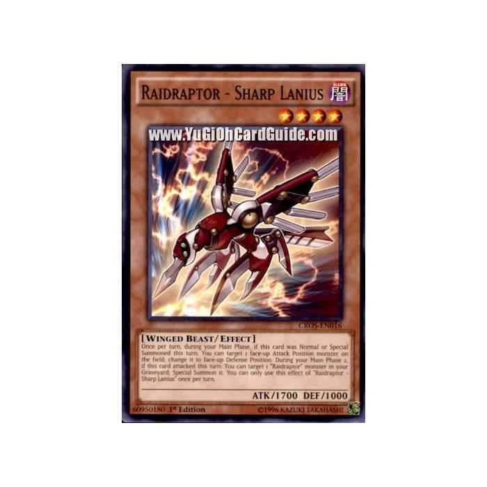 Raidraptor - Sharp Lanius (Common) – Crossed Souls | Carta YUGIOH en México