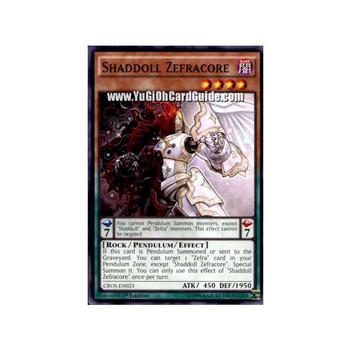 Shaddoll Zefracore (Common) – Crossed Souls | Carta YUGIOH en México