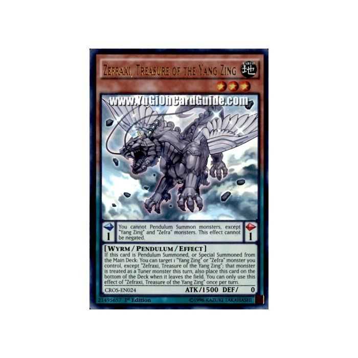 Zefraxi, Treasure of the Yang Zing (Ultra Rare) – Crossed Souls | Carta YUGIOH en México