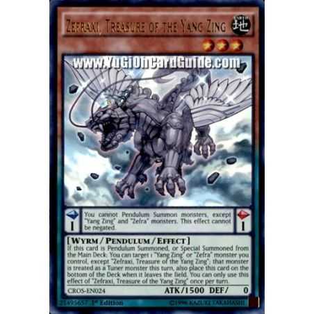 Zefraxi, Treasure of the Yang Zing (Ultra Rare) – Crossed Souls | Carta YUGIOH en México