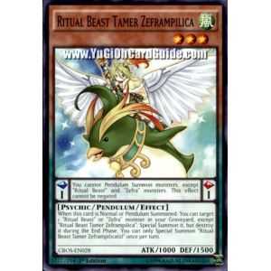 Ritual Beast Tamer Zeframpilica (Common) – Crossed Souls | Carta YUGIOH en México
