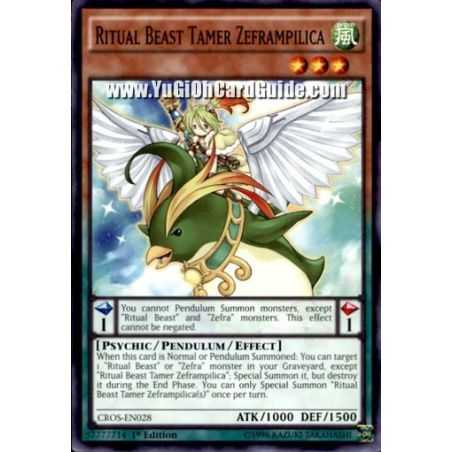 Ritual Beast Tamer Zeframpilica (Common) – Crossed Souls | Carta YUGIOH en México