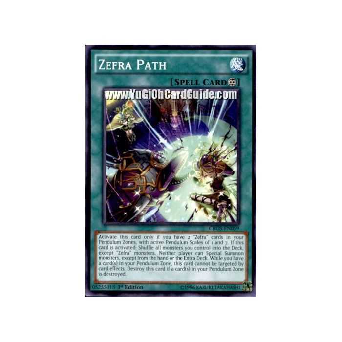 Zefra Path (Common) – Crossed Souls | Carta YUGIOH en México