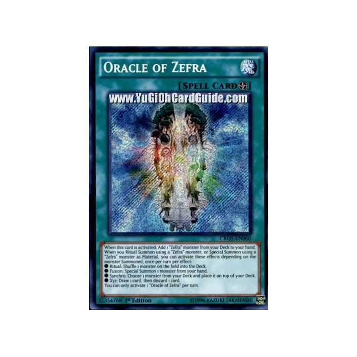 Oracle of Zefra (Secret Rare) – Crossed Souls | Carta YUGIOH en México