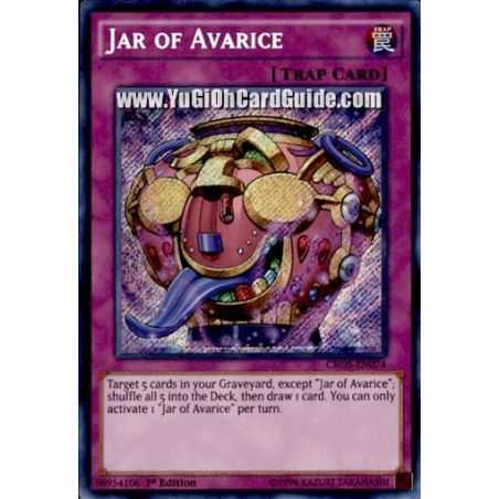 Jar of Avarice (Secret Rare) – Crossed Souls | Carta YUGIOH en México