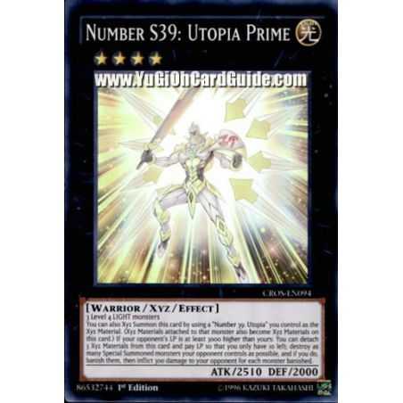 Number S39: Utopia Prime (Super Rare) – Crossed Souls | Carta YUGIOH en México