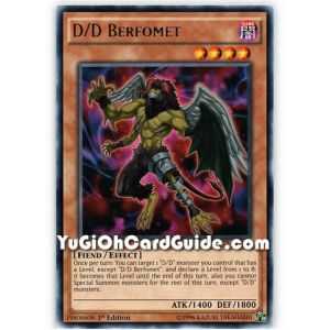 D/D Berfomet (Rare) – Dimension of Chaos | Carta YUGIOH en México