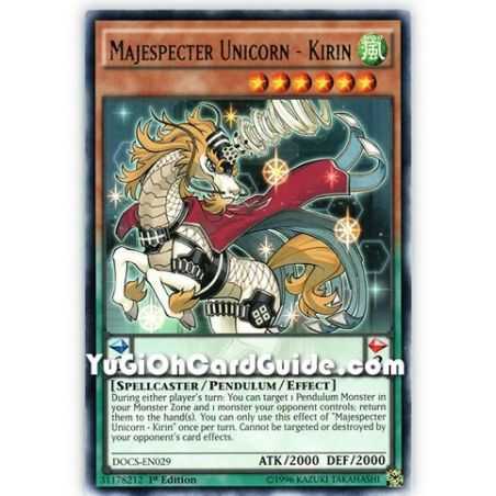 Majespecter Unicorn - Kirin (Rare) – Dimension of Chaos | Carta YUGIOH en México