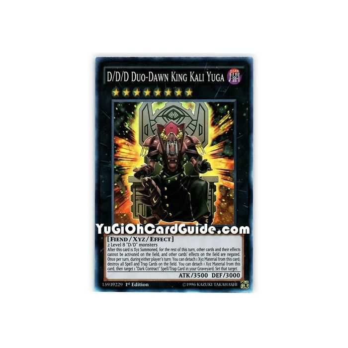 D/D/D Duo-Dawn King Kali Yuga (Super Rare) – Dimension of Chaos | Carta YUGIOH en México