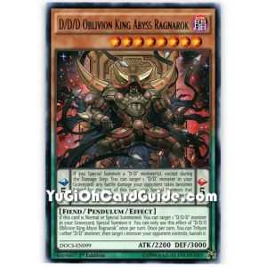 D/D/D Oblivion King Abyss Ragnarok (Rare) – Dimension of Chaos | Carta YUGIOH en México