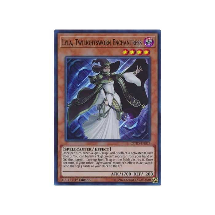 Lyla, Twilightsworn Enachantress (Super Rare) – Code of the Duelist | Carta YUGIOH en México