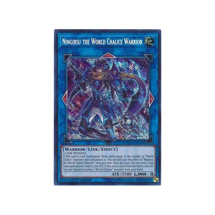 Ningirsu the World Chalice Warrior (Secret Rare) – Code of the Duelist | Carta YUGIOH en México