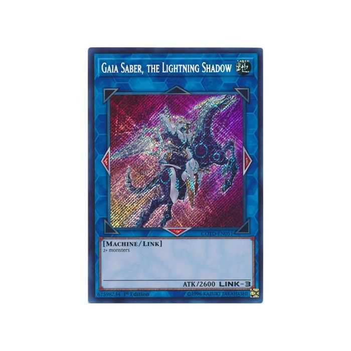 Gaia Saber, the Lightning Shadow (Secret Rare) – Code of the Duelist | Carta YUGIOH en México