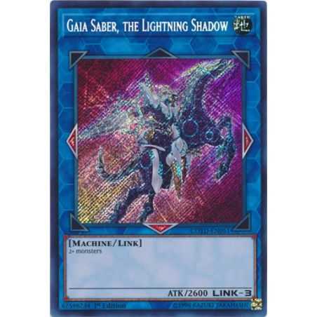 Gaia Saber, the Lightning Shadow (Secret Rare) – Code of the Duelist | Carta YUGIOH en México