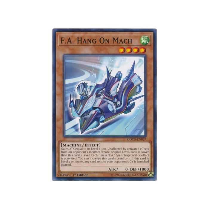 F.A. Hang On Mach (Common) – Code of the Duelist | Carta YUGIOH en México