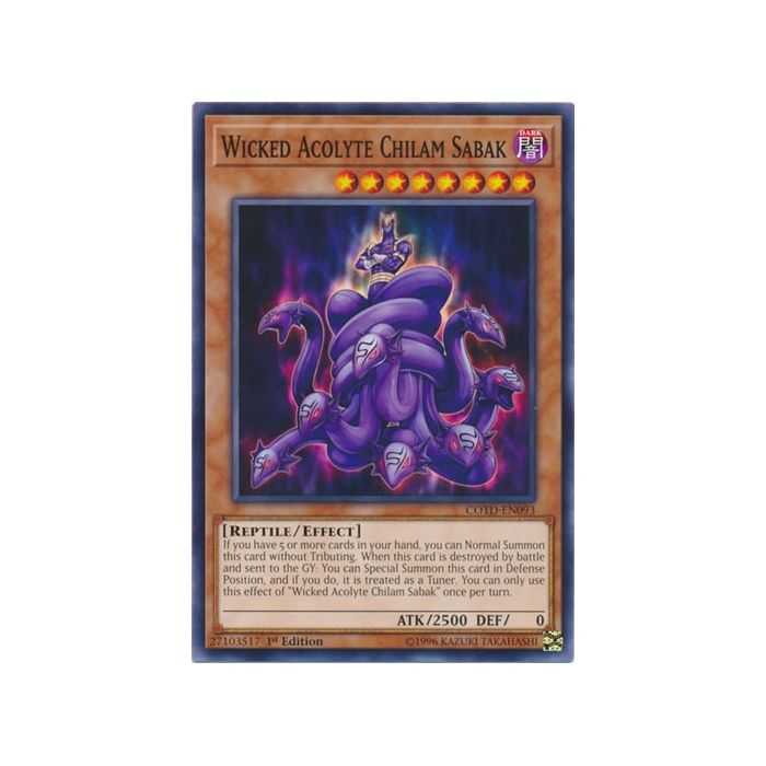 Wicked Acolyte Chilam Sabak (Common) – Code of the Duelist | Carta YUGIOH en México