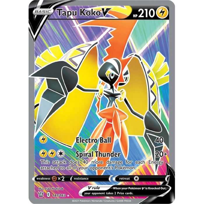 Tapu Koko V (Full Art) – SS5 Battle Styles | Carta POKEMON en México