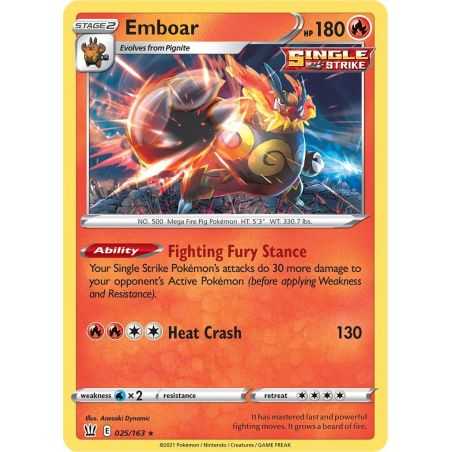 Emboar - Reverse – SS5 Battle Styles | Carta POKEMON en México