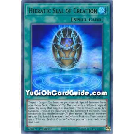 Hieratic Seal of Creation (Ultra Rare) – Ghost from the Past | Carta YUGIOH en México