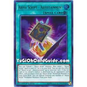Abyss Script - Abysstainment (Ultra Rare) – Battles of Legend Lights Revenge | Carta YUGIOH en México