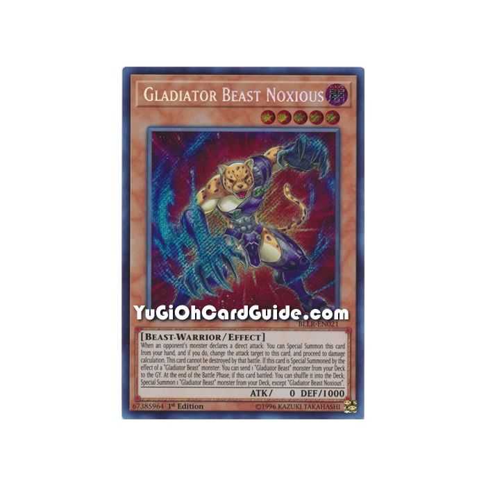 Gladiator Beast Noxious (Secret Rare) – Battles of Legend Lights Revenge | Carta YUGIOH en México