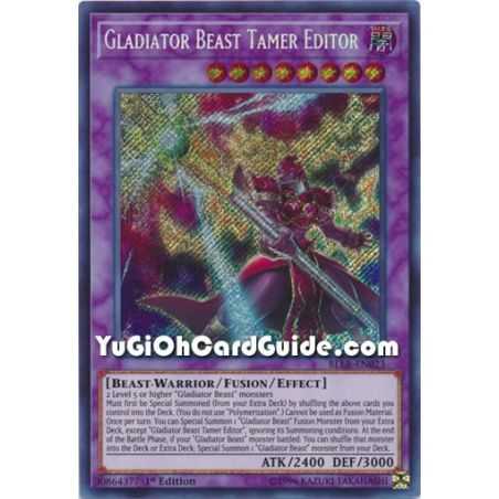 Gladiator Beast Tamer Editor (Secret Rare) – Battles of Legend Lights Revenge | Carta YUGIOH en México