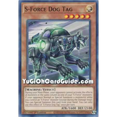 S-Force Dog Tag (Common) – Lightning Overdrive | Carta YUGIOH en México