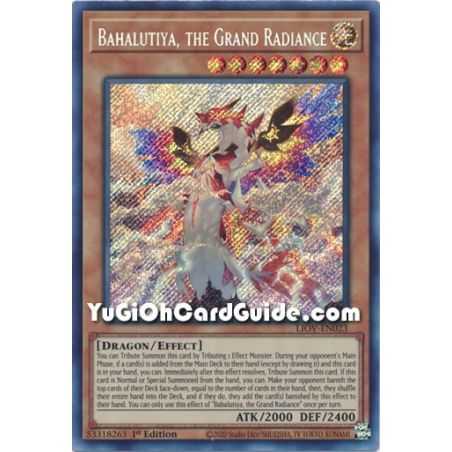 Bahalutiya, the Grand Radiance (Secret Rare) – Lightning Overdrive | Carta YUGIOH en México