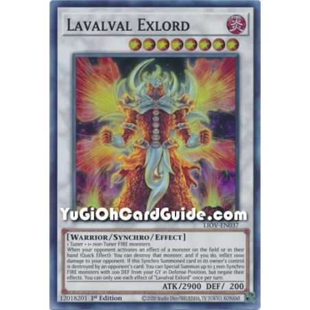 Lavalval Exlord (Super Rare) – Lightning Overdrive | Carta YUGIOH en México