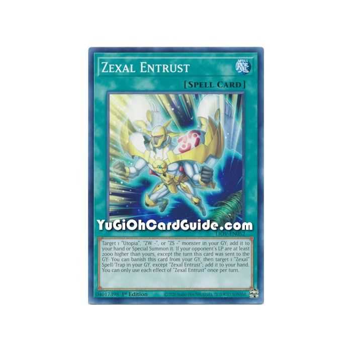 Zexal Entrust (Common) – Lightning Overdrive | Carta YUGIOH en México