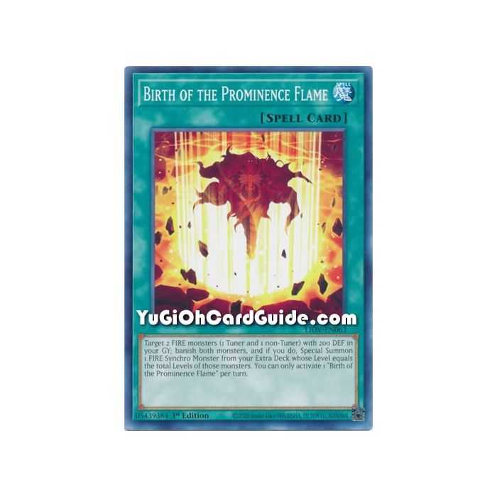 Birth of the Prominence Flame (Common) – Lightning Overdrive | Carta YUGIOH en México