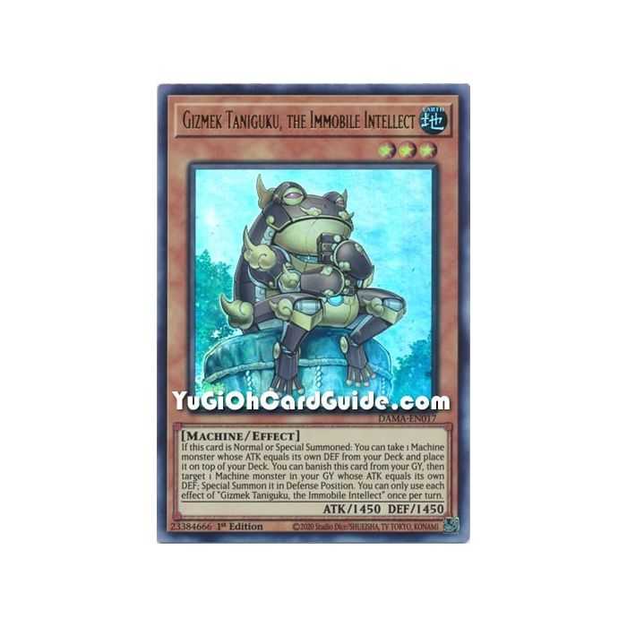 Gizmek Taniguku, the Immobile Intellect (Ultra Rare) – Dawn of Majesty | Carta YUGIOH en México