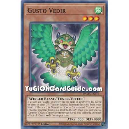 Gusto Vedir (Common) – Dawn of Majesty | Carta YUGIOH en México