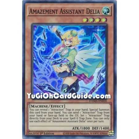 Amazement Assitant Delia (Super Rare) – Dawn of Majesty | Carta YUGIOH en México