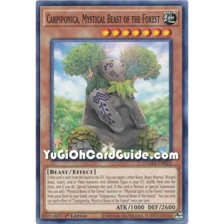 Carpiponica, Mystical Beast of the Forest (Common) – Dawn of Majesty | Carta YUGIOH en México