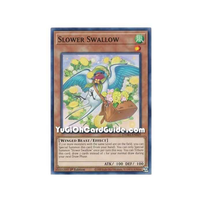 Slower Swallow (Common) – Dawn of Majesty | Carta YUGIOH en México