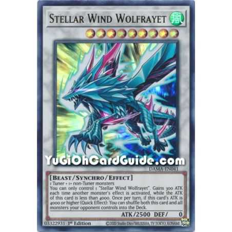 Stellar Wing Wolfrayet (Ultra Rare) – Dawn of Majesty | Carta YUGIOH en México