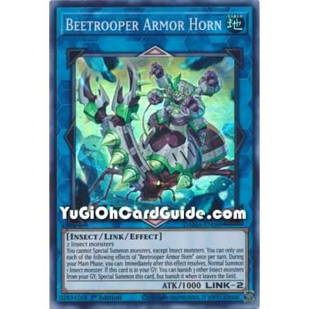 Beetrooper Armor Horn (Super Rare) – Dawn of Majesty | Carta YUGIOH en México