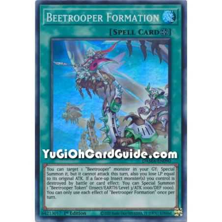 Beetrooper Formation (Super Rare) – Dawn of Majesty | Carta YUGIOH en México