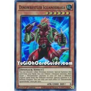 Dinowrestler Iguanodraka (Super Rare) – Dawn of Majesty | Carta YUGIOH en México