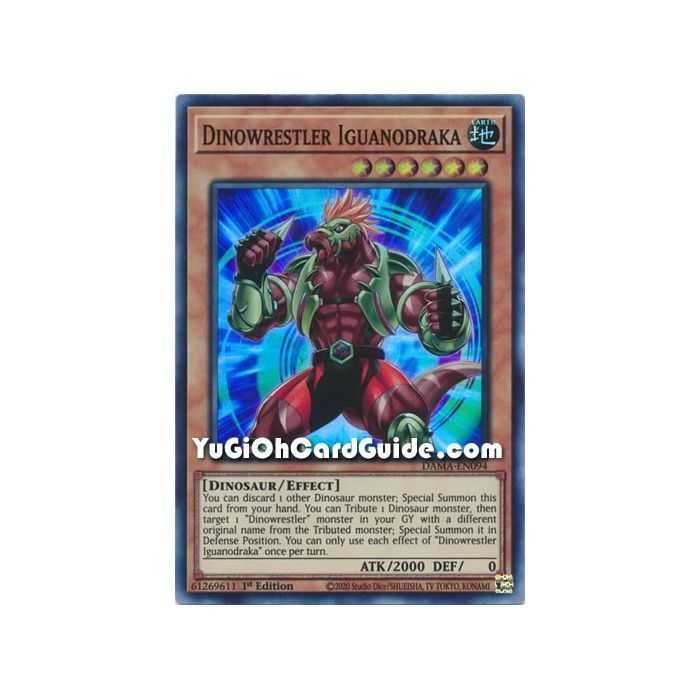 Dinowrestler Iguanodraka (Super Rare) – Dawn of Majesty | Carta YUGIOH en México