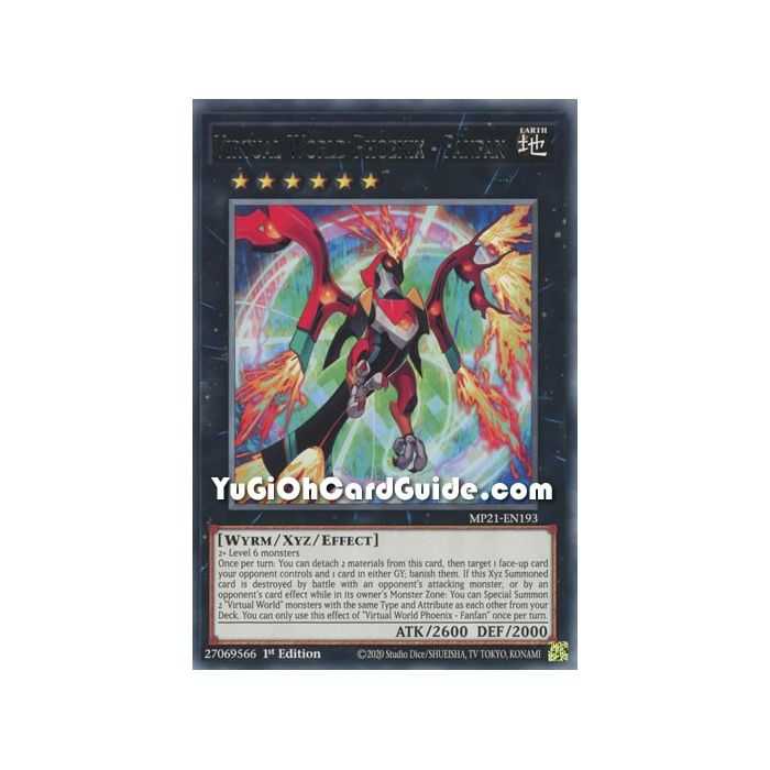 Virtual World Phoenix - Fanfan (Rare) – 2021 Tin of Ancient Battles | Carta YUGIOH en México