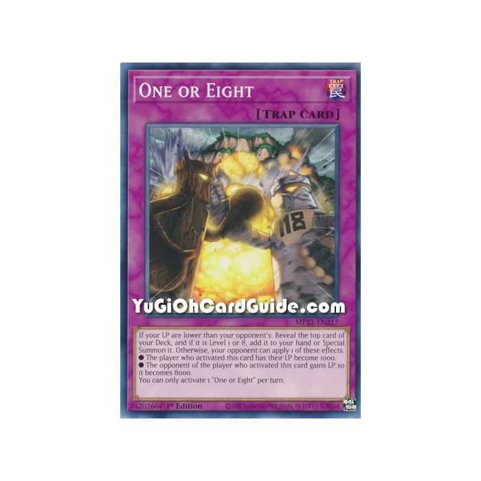 One or Eight (Common) – 2021 Tin of Ancient Battles | Carta YUGIOH en México