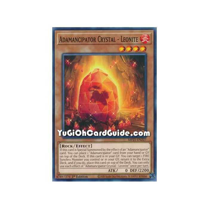 Adamancipator Crystal - Leonite (Common) – 2021 Tin of Ancient Battles | Carta YUGIOH en México
