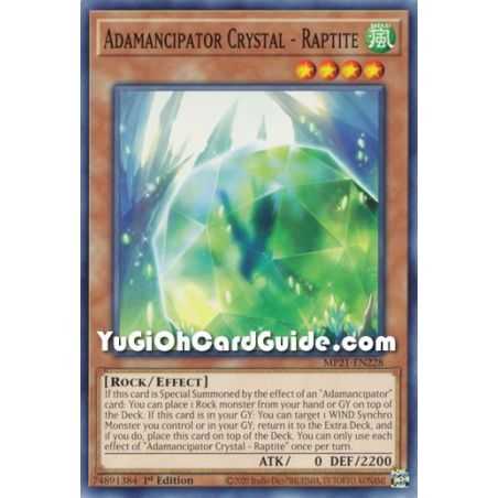 Adamancipator Crystal - Raptite (Common) – 2021 Tin of Ancient Battles | Carta YUGIOH en México