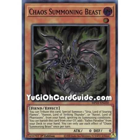 Chaos Summoning Beast (Super Rare) – 2021 Tin of Ancient Battles | Carta YUGIOH en México