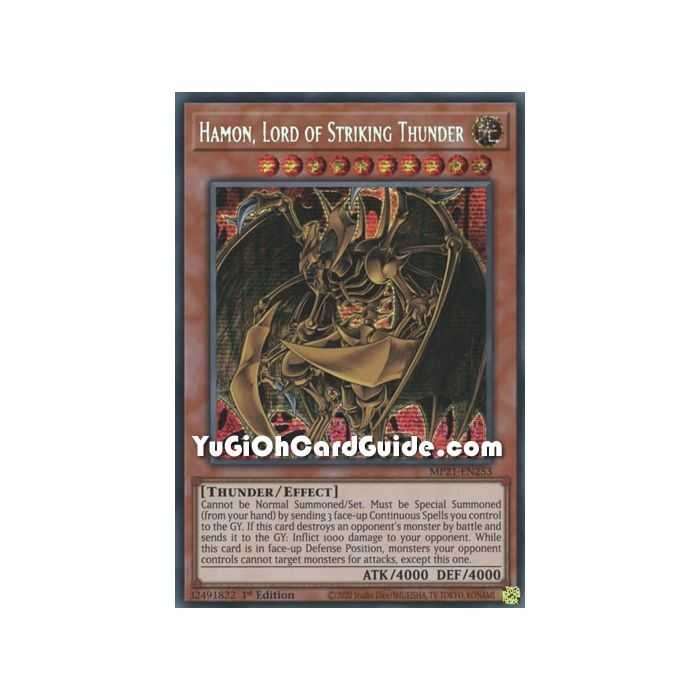 Hamon, Lord of Striking Thunder (Prismatic Secret Rare) – 2021 Tin of Ancient Battles | Carta YUGIOH en México