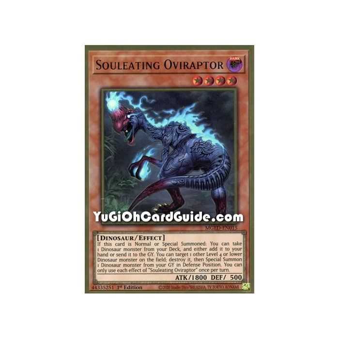 Souleating Oviraptor (Premium Gold Rare) – Maximum Gold El Dorado | Carta YUGIOH en México