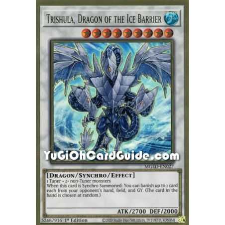 Trishula, Dragon of the Ice Barrier (Premium Gold Rare) – Maximum Gold El Dorado | Carta YUGIOH en México